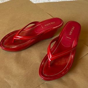 Prada wedge Size 11 B Red